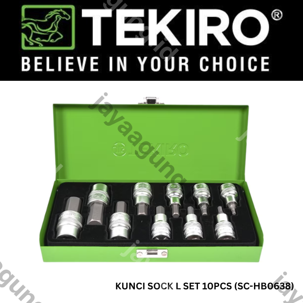 KUNCI SOCK L SET TEKIRO 10PCS (SC-HB0638)
