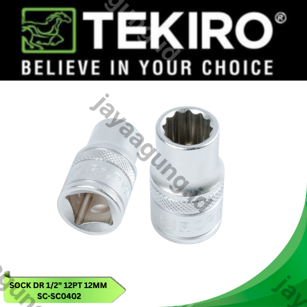 SOCK DR 1/2" TEKIRO 12PT 12MM SC-SC0402