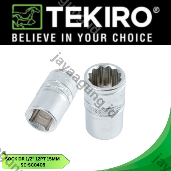 SOCK DR 1/2" TEKIRO 12PT 15MM SC-SC0405
