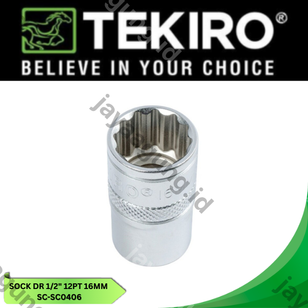 Gambar SOCK DR 1/2" TEKIRO 12PT 16MM SC-SC0406 ke-2