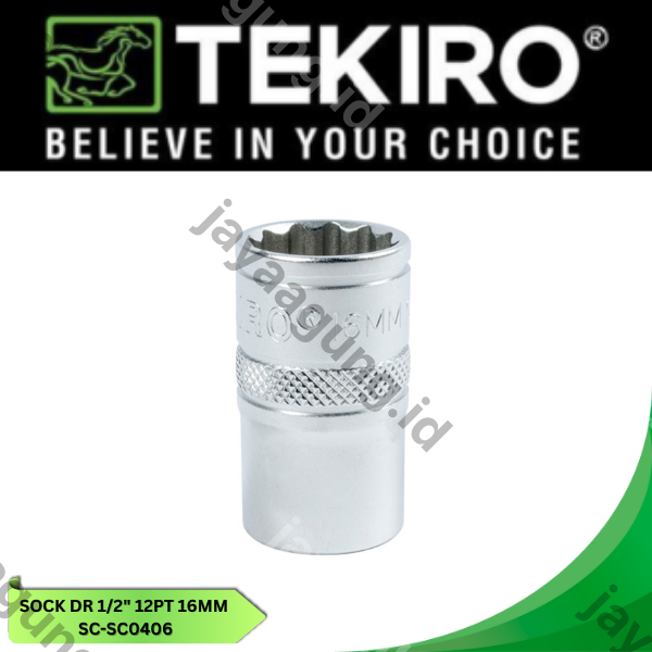 Gambar SOCK DR 1/2" TEKIRO 12PT 16MM SC-SC0406 ke-4