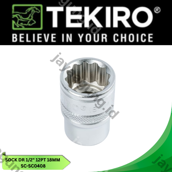 Gambar SOCK DR 1/2" TEKIRO 12PT 18MM SC-SC0408 ke-2