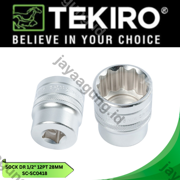 SOCK DR 1/2" TEKIRO 12PT 28MM SC-SC0418