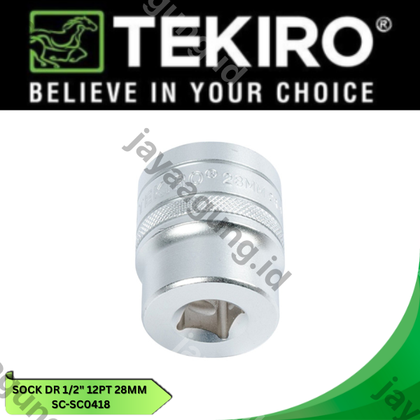 Gambar SOCK DR 1/2" TEKIRO 12PT 28MM SC-SC0418 ke-2
