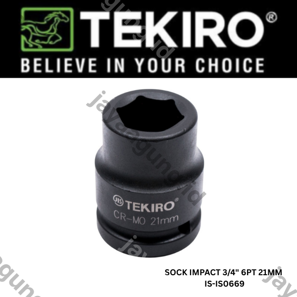SOCK IMPACT 3/4" TEKIRO 6PT 21MM IS-IS0669