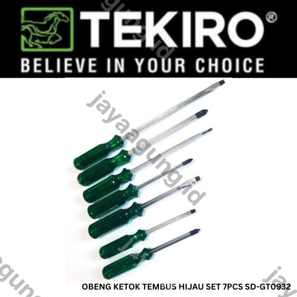 Gambar OBENG KETOK TEMBUS HIJAU SET TEKIRO 7PCS SD-GT0932 ke-2