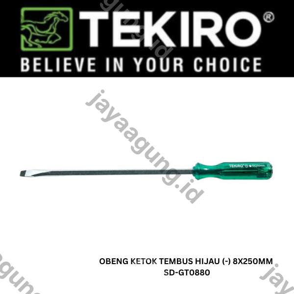 Gambar OBENG KETOK TEMBUS HIJAU TEKIRO (-) 8X250MM SD-GT0880 ke-3