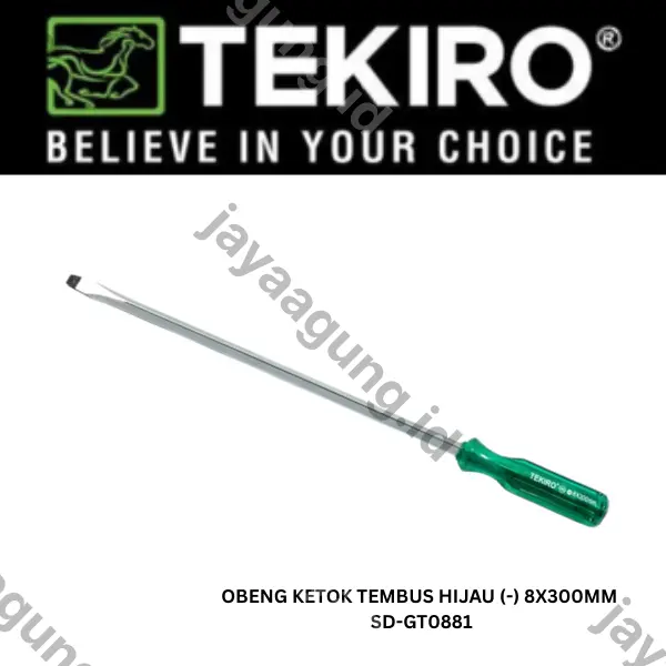 OBENG KETOK TEMBUS HIJAU TEKIRO (-) 8X300MM SD-GT0881