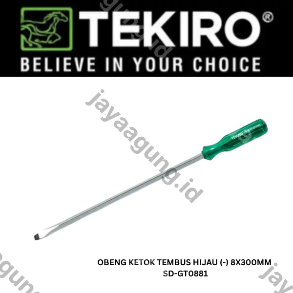 Gambar OBENG KETOK TEMBUS HIJAU TEKIRO (-) 8X300MM SD-GT0881 ke-2