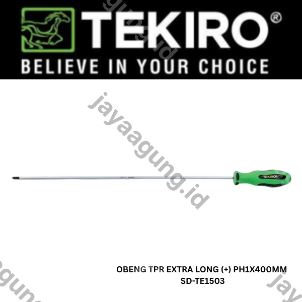 OBENG TPR EXTRA LONG TEKIRO PH1X400MM (+) SD-TE1503