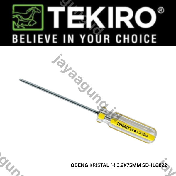 Gambar OBENG KRISTAL TEKIRO (-) 3.2X75MM SD-IL0822 ke-2
