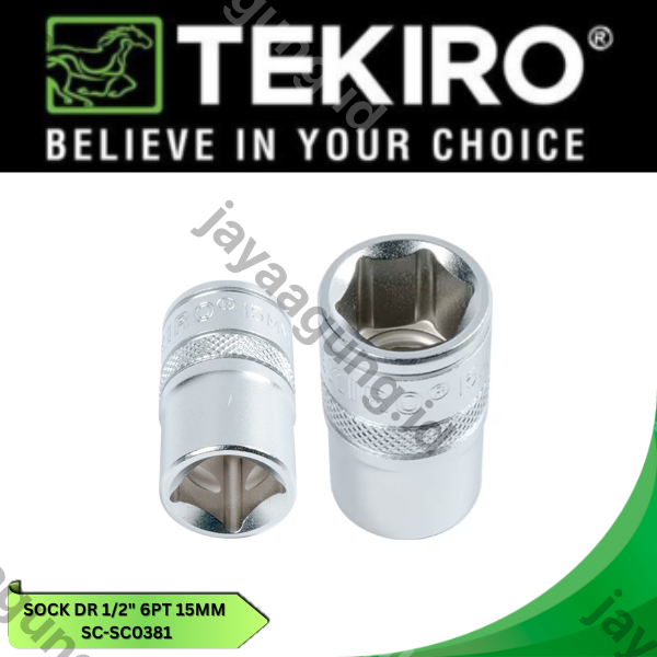 SOCK DR 1/2" TEKIRO 6PT 15MM SC-SC0381