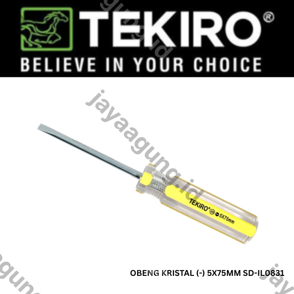 Gambar OBENG KRISTAL TEKIRO (-) 5X75MM SD-IL0831 ke-2