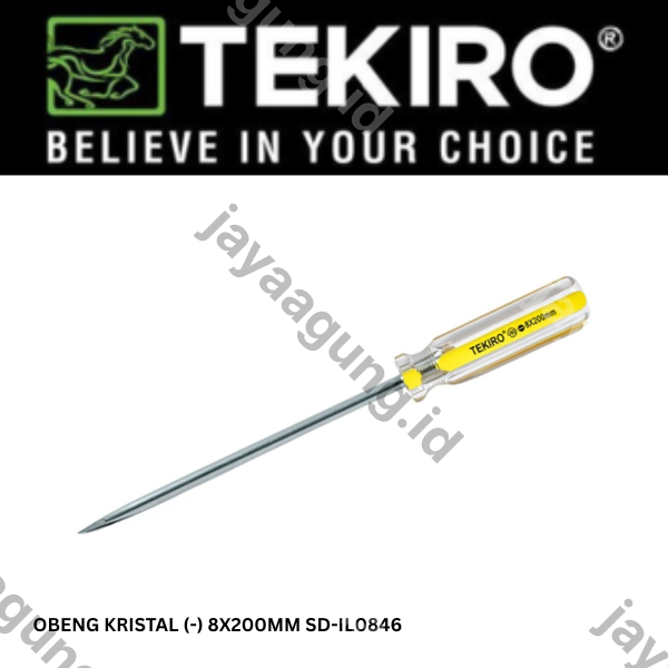 Gambar OBENG KRISTAL TEKIRO (-) 8X200MM SD-IL0846 ke-3