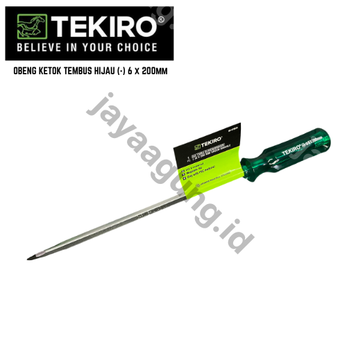 Gambar OBENG KETOK TEMBUS HIJAU TEKIRO (-) 6X200MM SD-GT0878 ke-2