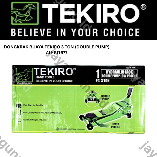 Gambar DONGKRAK BUAYA TEKIRO 3 TON (DOUBLE PUMP) AU-FJ1677 ke-3