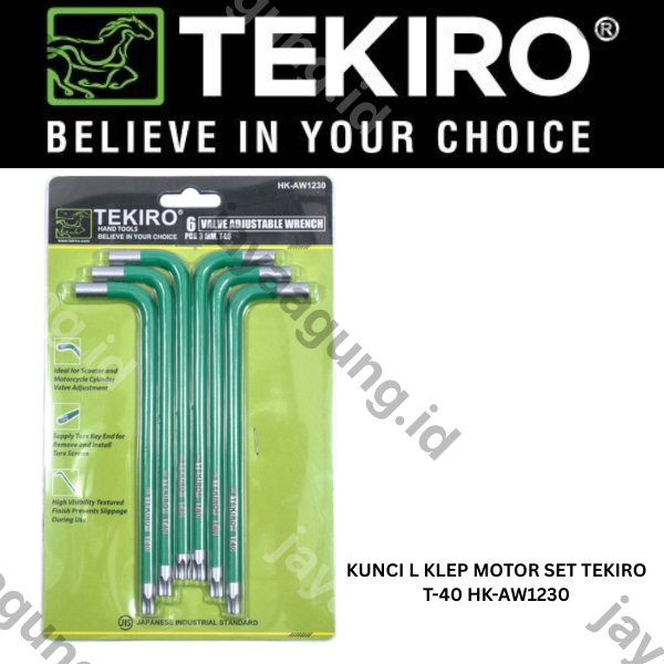 KUNCI L KLEP MOTOR SET TEKIRO T-40 HK-AW1230
