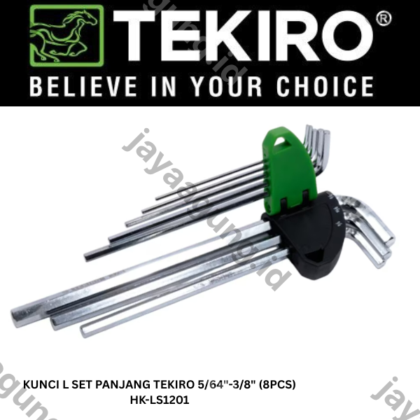 Gambar KUNCI L SET PANJANG TEKIRO 5/64"-3/8" (8PCS) HK-LS1201 ke-2