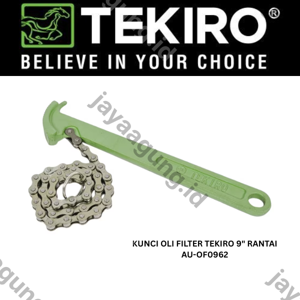 Gambar KUNCI OLI FILTER TEKIRO 9" RANTAI AU-OF0962 ke-2