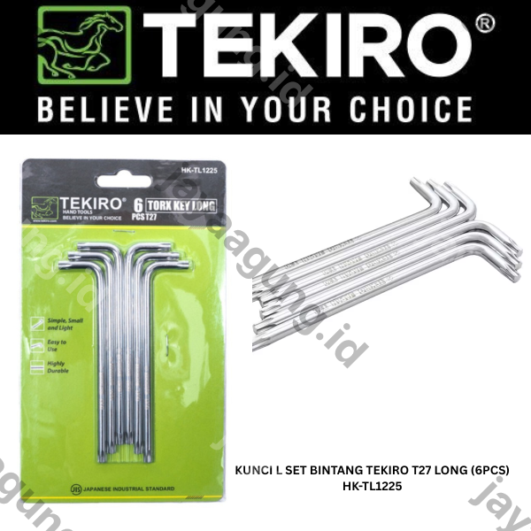 KUNCI L SET BINTANG TEKIRO T27 LONG (6PCS) HK-TL1225