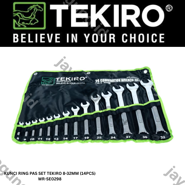 Gambar KUNCI RING PAS SET TEKIRO 8-32MM (14PCS) WR-SE0298 ke-2