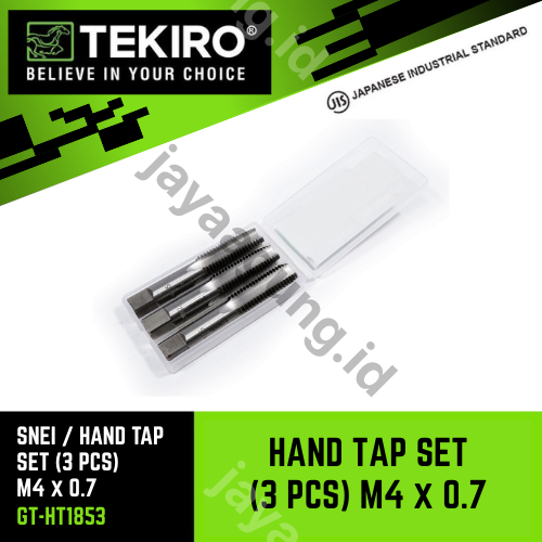 Gambar HAND TAP SET TEKIRO M4X0.7 (3PCS) GT-HT1853 ke-2