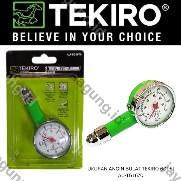 UKURAN ANGIN BULAT TEKIRO 60PSI  AU-TG1670