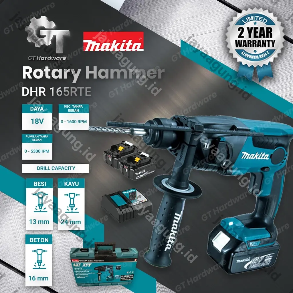 C.LESS HAMMER DRILL MAKITA DHR 165 RME