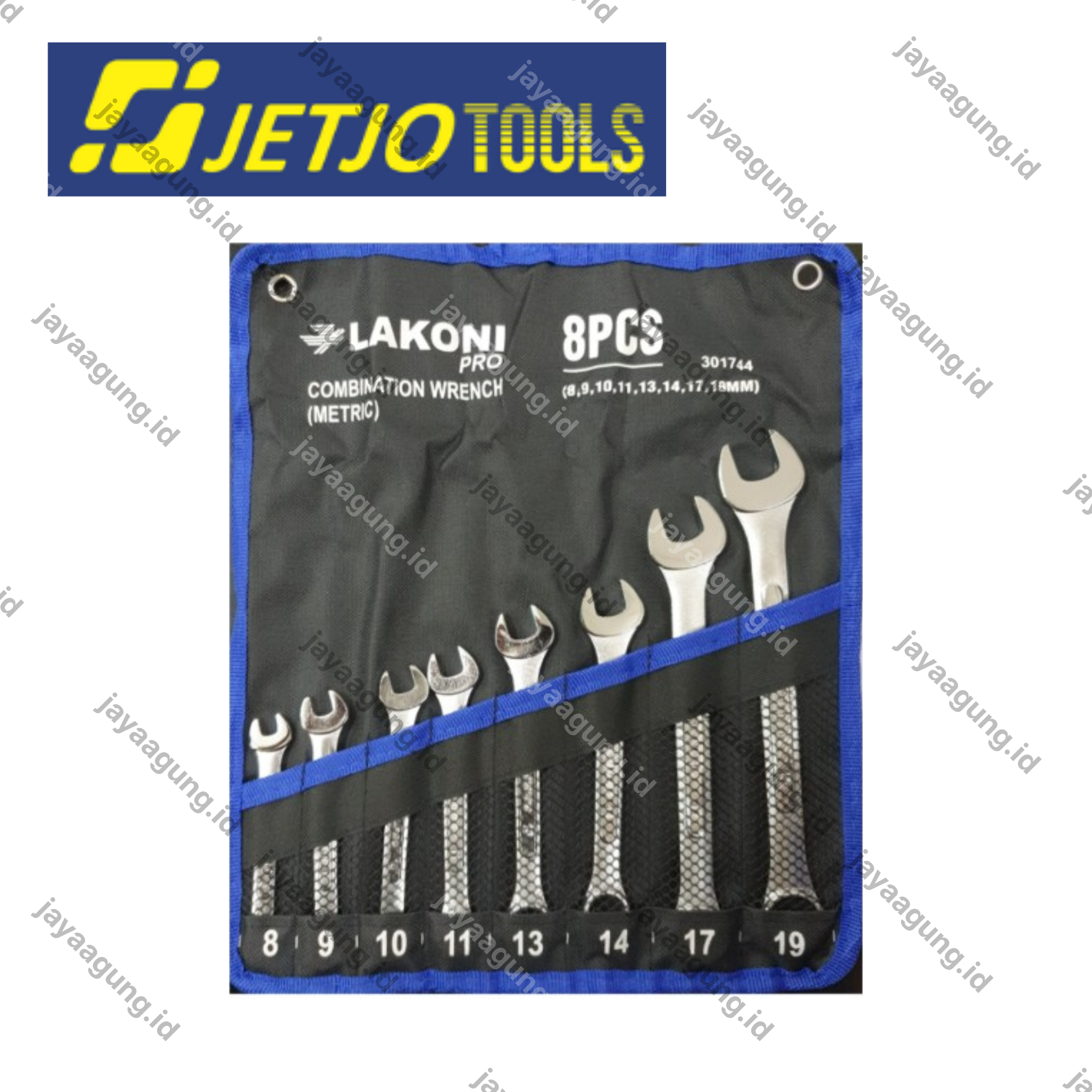 Gambar KUNCI RING PAS SET JETJO 8-19MM (8PCS) 301744 ke-2