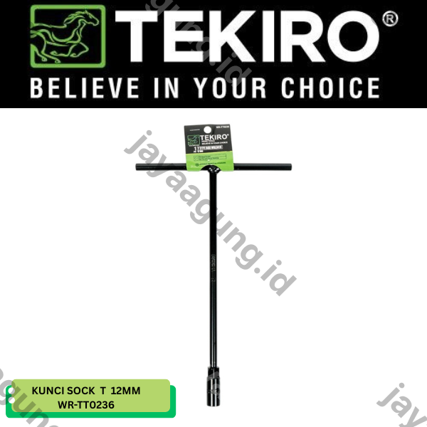KUNCI SOCK T TEKIRO HITAM 12MM WR-TT0236