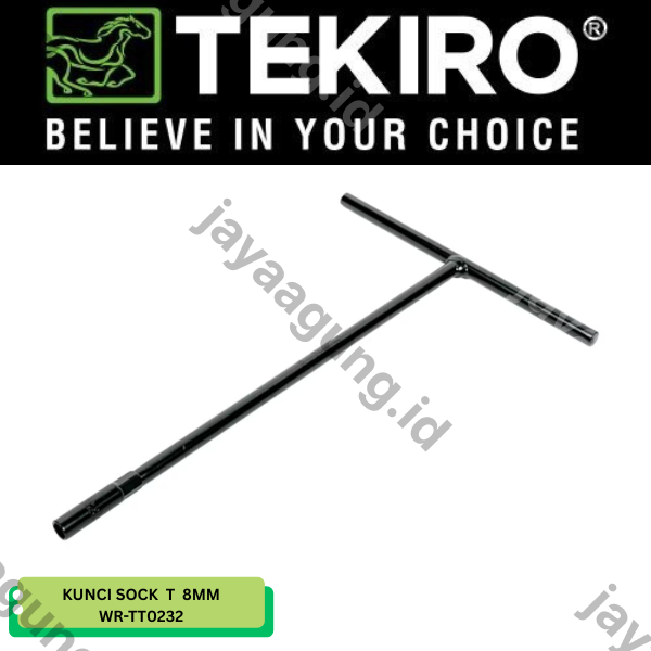 Gambar KUNCI SOCK T TEKIRO HITAM 8MM WR-TT0232 ke-2