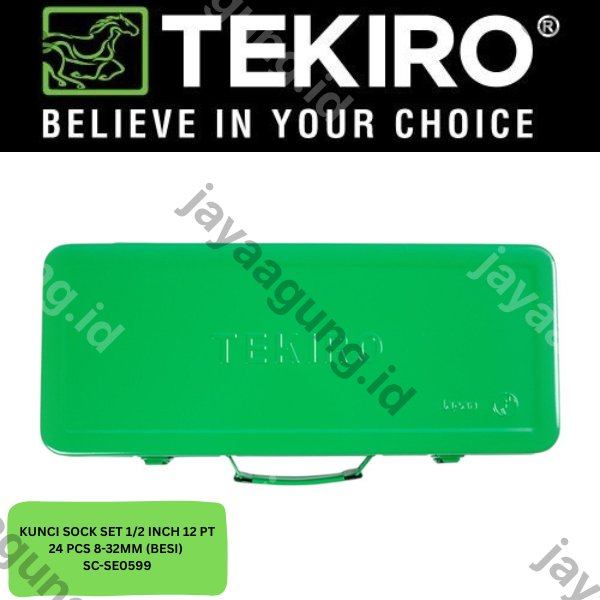 Gambar SOCK SET 1/2" TEKIRO 12PT 24PCS 8-32MM(BESI) SC-SE0599 ke-4