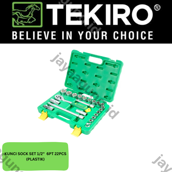 Gambar SOCK SET 1/2" TEKIRO 6PT 22PCS (PLASTIK) ke-2