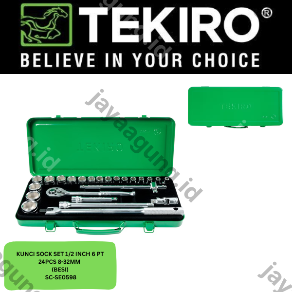 SOCK SET 1/2" TEKIRO 6PT 24PCS 8-32MM (BESI) SC-SE0598