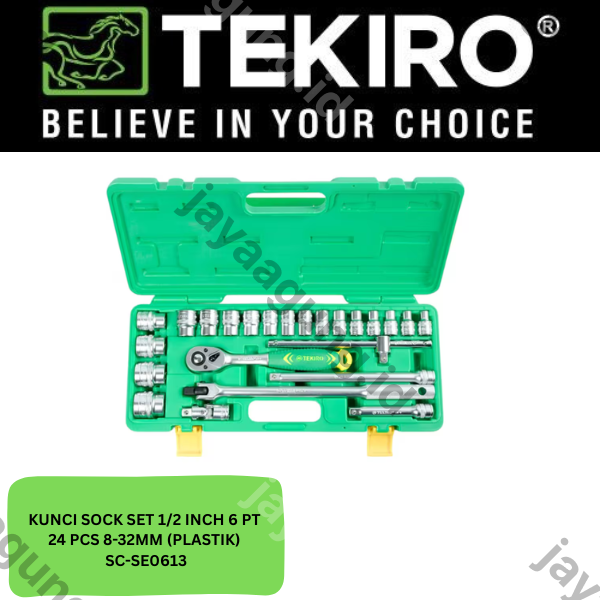Gambar SOCK SET 1/2" TEKIRO 6PT 24PCS 8-32MM (PLASTIK) SC-SE0613 ke-3