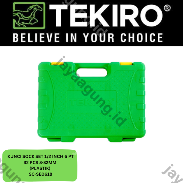 Gambar SOCK SET 1/2" TEKIRO 6PT 32PCS 8-32MM (PLASTIK) SC-SE0618 ke-4
